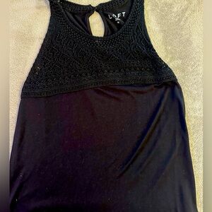 LOFT Black Crochet Women's tank top M